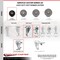 Service Caster 3 Inch Soft Rubber Wheel Swivel 1/2 Inch Threaded Stem Caster Set with Brake SCC SCC-TS20S314-SRS-TLB-121315-4 - alternate 2